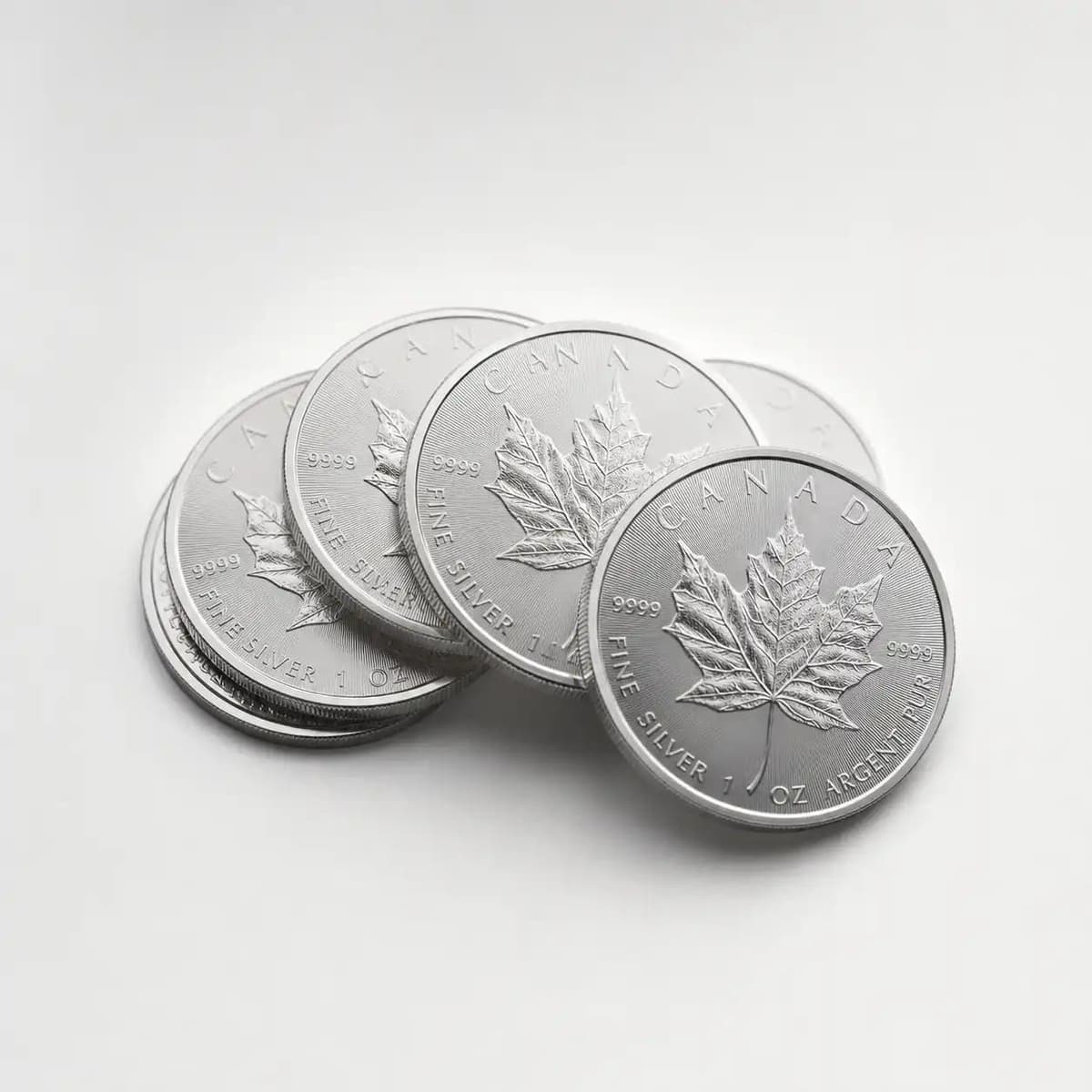 Silbermünzen Kanadische Maple Leaf